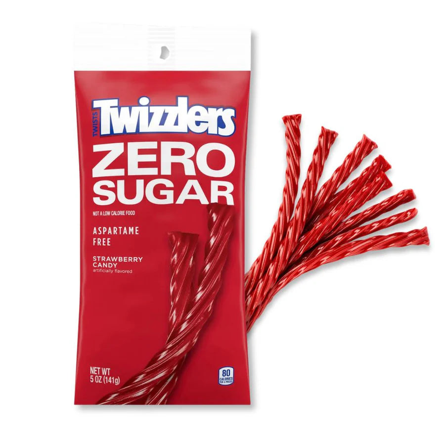 Twizzlers Zero Sugar Strawberry Twists 5oz 12ct