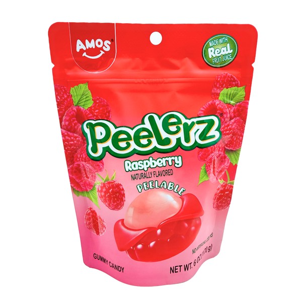Amos Raspberry Gummy Peelerz 6oz