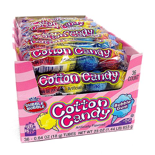 Dubble Bubble Cotton Candy 4-Ball Tube 36ct