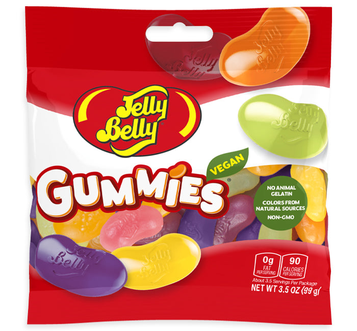 Jelly Bean Shaped Gummies peg bag 3.5oz 12ct