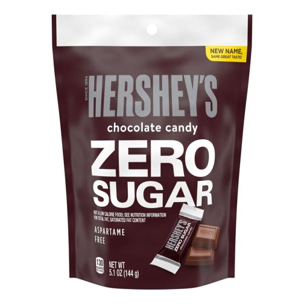 HERSHEY'S ZERO SUGAR Milk Chocolate Peg Bag 3oz 12ct