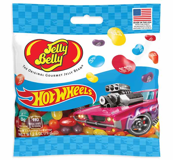 JELLY BELLY PEG BAG - HOT WHEELS 2.8oz 12ct