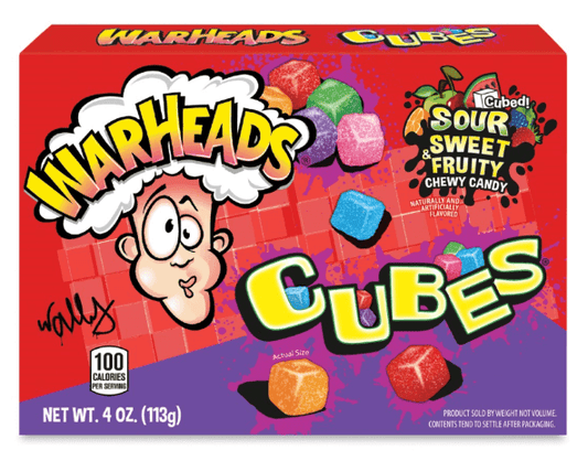 Impact Warheads Sour Chewy Cubes Theater Box 4oz 12ct