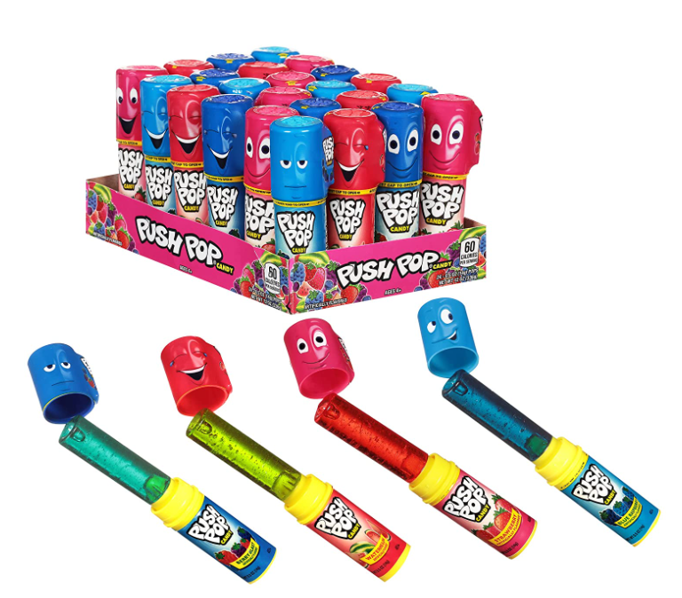 The Bazooka Company Push Pop Fruit Frenzy 24ct - Default Title The Bazooka Company Candy Candy Store For Me