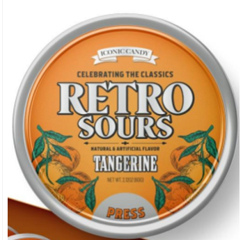 Iconic Retro Sours Tangerine Tin 8ct Box