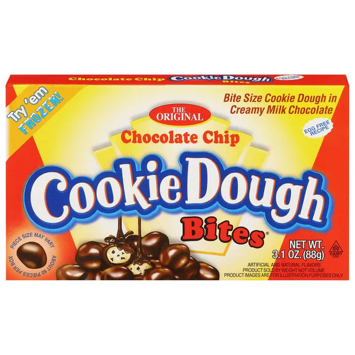 Taste of Nature Chocolate Chip Cookie Dough Bites 3.1oz Theater Box 12ct