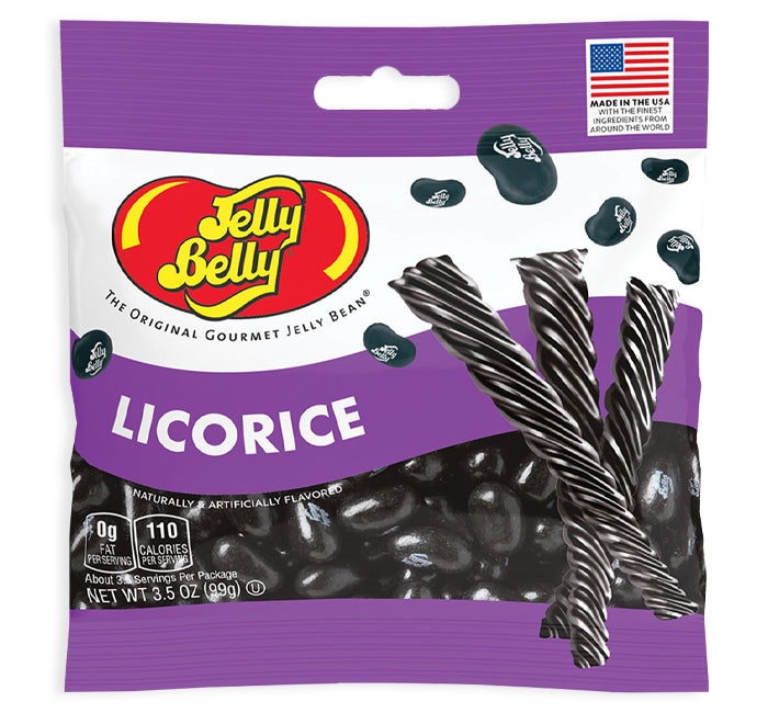 Jelly Belly Licorice Peg Bag 3.5oz 12ct