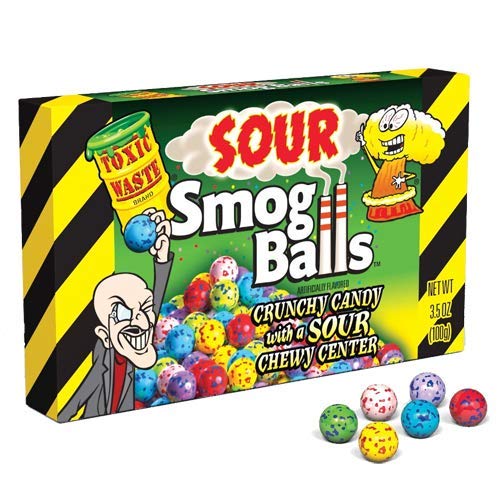 Toxic Waste Sour Smog Balls Theatre Boxes 3.5oz 12ct