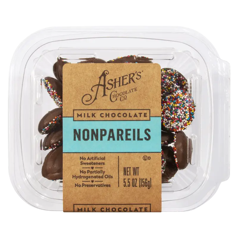 Asher Milk Nonpareils 5.5oz 15ct Freshpacks