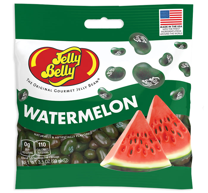 JELLY BELLY PEG BAG - WATERMELON 3.5oz 12ct