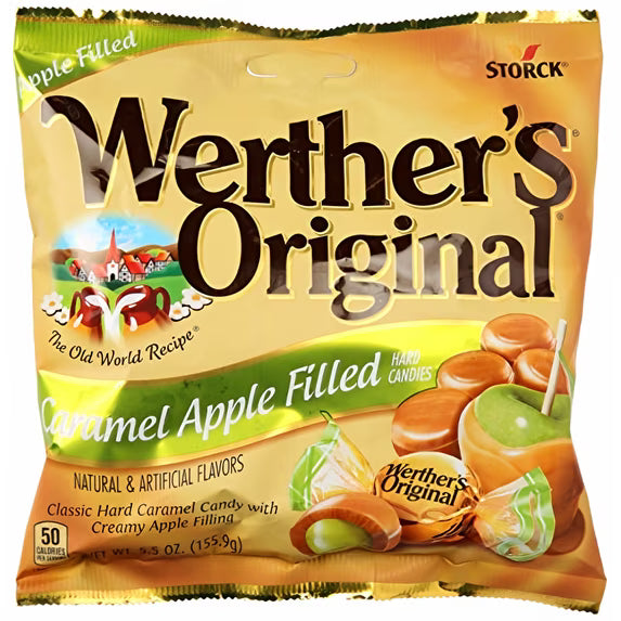 Werther's Peg Bag Original Caramel Apple 5.5oz 12ct