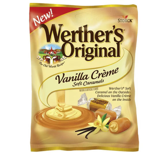Werther's Original Vanilla Creme Soft Caramels 4.51oz 12ct