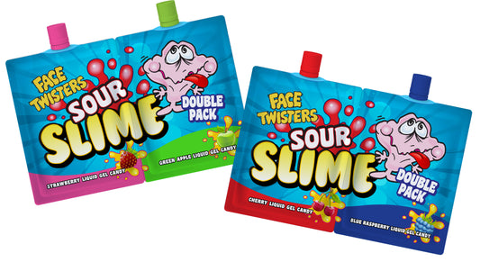 Face Twisters Sour Slime Candy 18ct