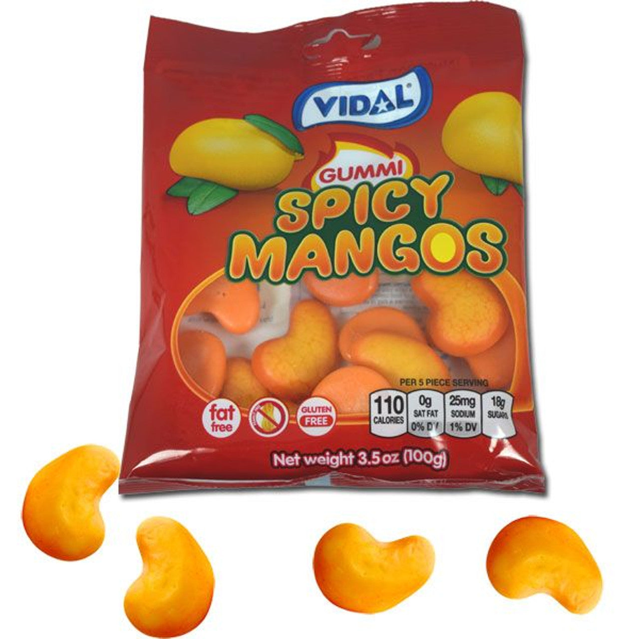 Vidal Spicy Mangos 3.5oz Peg Bag 14ct