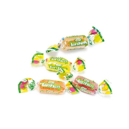 Vidal Assorted Soft Fruit  Jelly Candy Wrapped 2.2 lb Bag