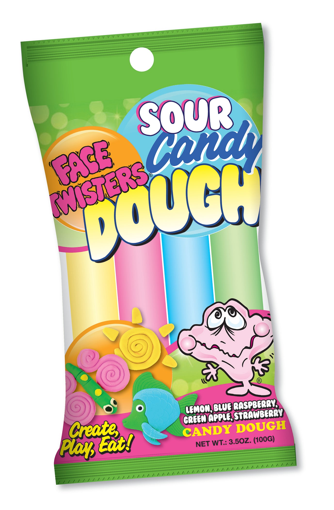 Face Twisters Sour Candy Dough 12ct