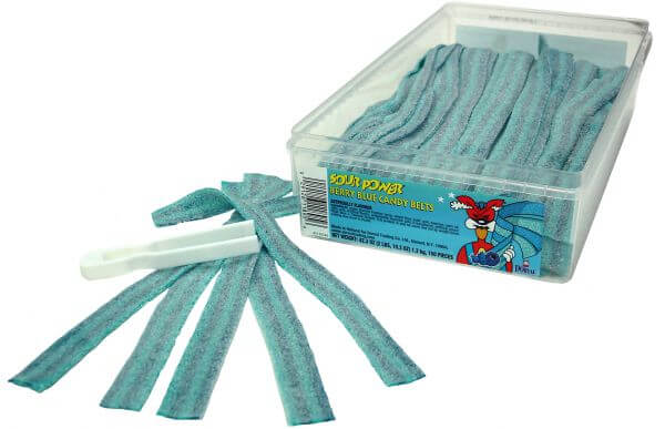 Berry Blue Sour Belts 150ct Tub - Default Title Dorval Trading Company Candy Store For Me