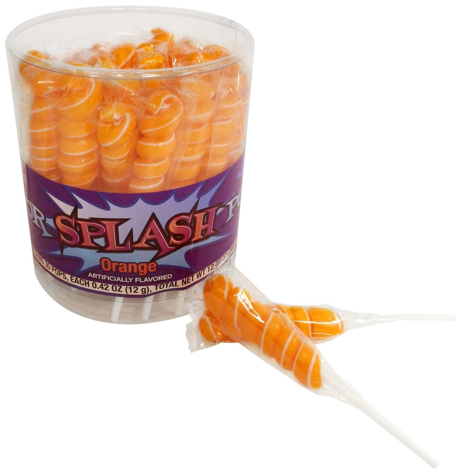 Alberts Color Splash Lollipops Orange 30ct - Default Title Albert's Candy Candy Candy Store For Me