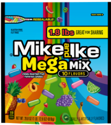 Just Born Mike and Ike Mega Mix Stand Up Bag