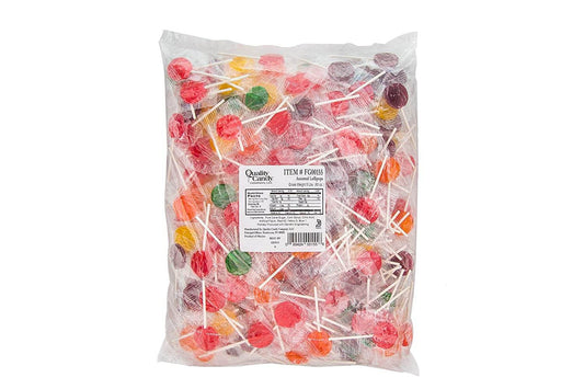 Quality Candy Assorted Fruit Lollipops 5lb