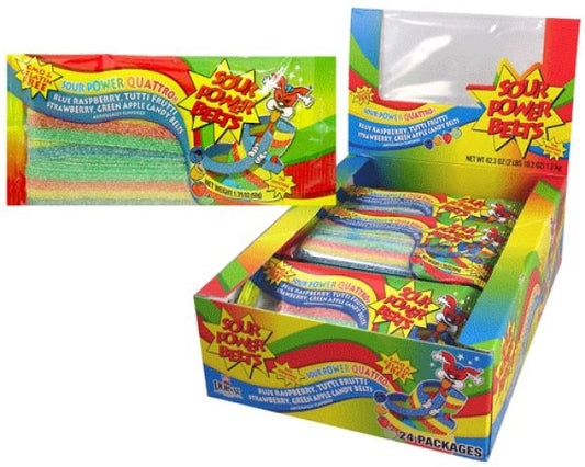 Dorval Quattro Rainbow Sour Belts 24ct-online-candy-store-16077