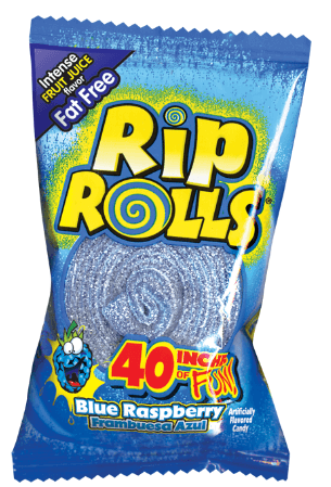 Foreign Candy Company Rip Rolls Blue Raspberry 24ct