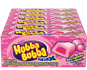 Hubba Bubba Max Gum 5 pc Original 18ct