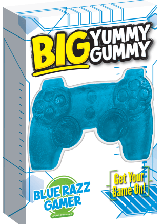 Foreign Candy Company Big Yummy Gummy Blue Razz Gamer 12ct