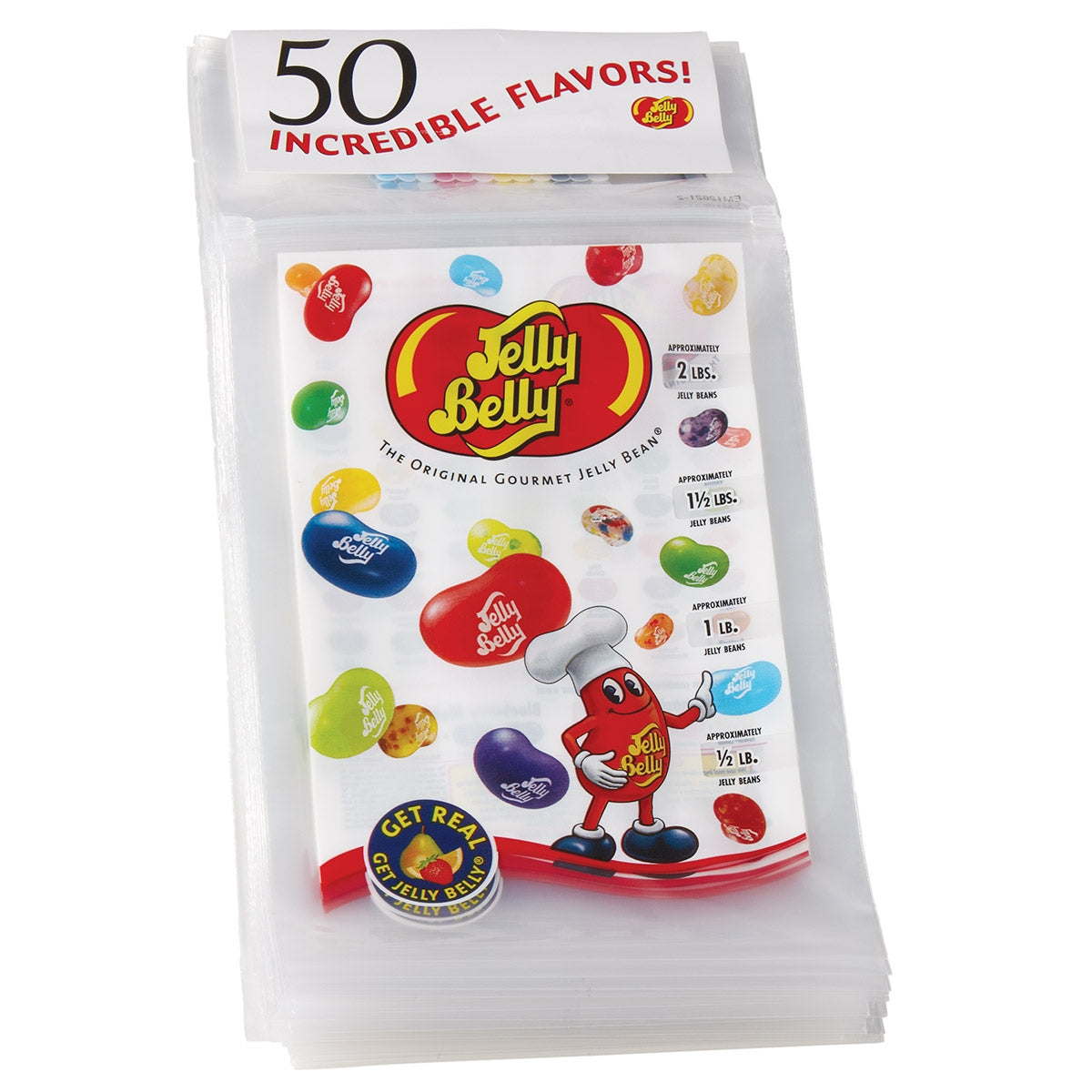Jelly Belly Zip Tear Off Bags 1000ct