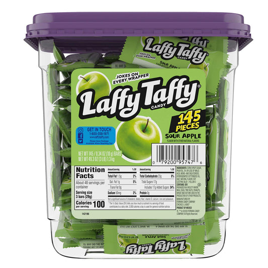 Laffy Taffy Green Apple 145ct Tub (Low Stock)