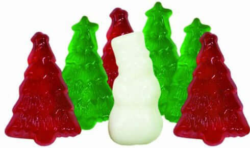 Albanese Gummi Christmas Trees and Snowmen 5lbs-online-candy-store-70504