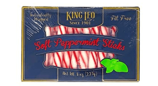 Quality Candy King Leo Soft Peppermint  Sticks 8oz 12ct