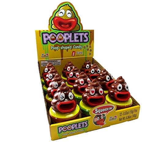 Kidsmania Pooplets Emoji Poop Shaped Candy Toy 12ct-online-candy-store-528