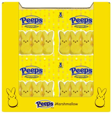 Peeps Marshmallow Bunnies Yellow 12pk 24ct