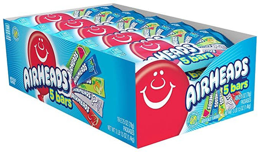 Airheads 5 Bar Pack Assorted Flavors 18ct