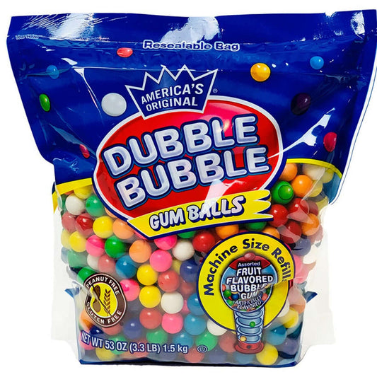 Concord Dubble Bubble Gumball Refills Assorted Pouch 53oz