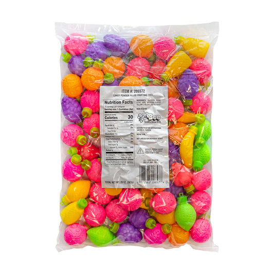 Bee International Novelty Candy Powder Filled Fruit Bag 72ct
