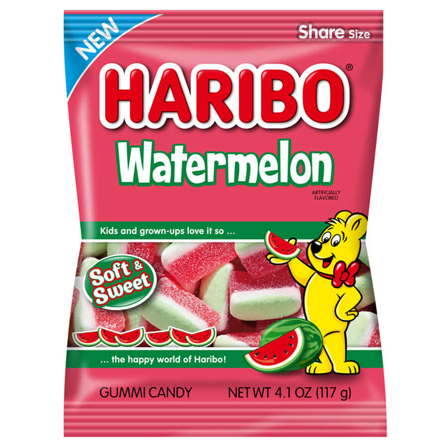 Haribo Watermelon Peg Bag 4.1oz 12ct