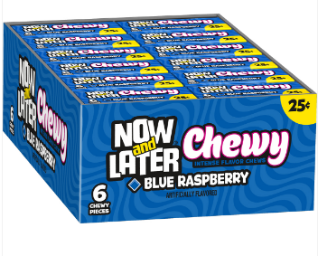 Now and Later Soft Chewy Blue Raspberry 24 Ct