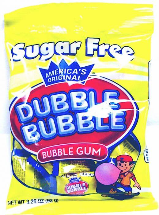 Dubble Bubble Sugar Free Original Twist 3.25oz Peg Bag 12ct