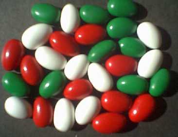 Capco Red, Green, & White Christmas Jordan Almonds 10lb-online-candy-store-3719C