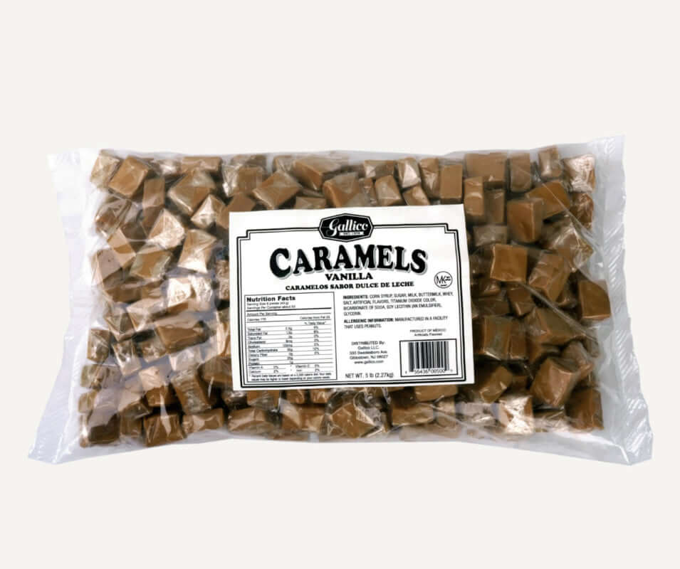 Gallico Wrapped Vanilla Caramels 5lb Bag-online-candy-store-1500