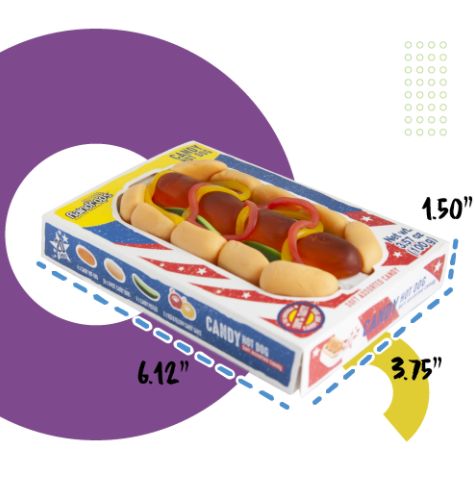 Raindrops Gummy Hot Dog 3.57oz 14ct