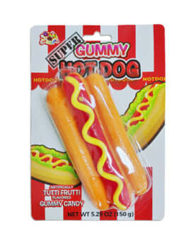 Alberts Super Gummy Hot Dog 5.29oz 12ct