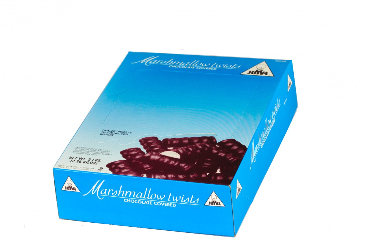 Joyva Dark Chocolate Covered Vanilla Marshmallow Twist 5lb-online-candy-store-1034