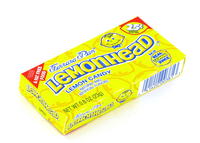 Ferrara Pan PrePriced $.25 Lemonhead Fruit Candy .8oz 24ct-online-candy-store-380351