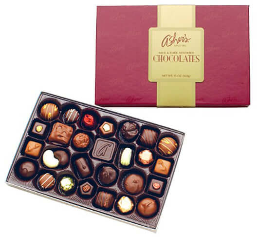Asher Milk And Dark Assorted Majestic Boxed Chocolates 15oz 12ct-online-candy-store-59950