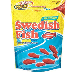 Mini Red Swedish Fish 1.9lb Resealable Bag-online-candy-store-632