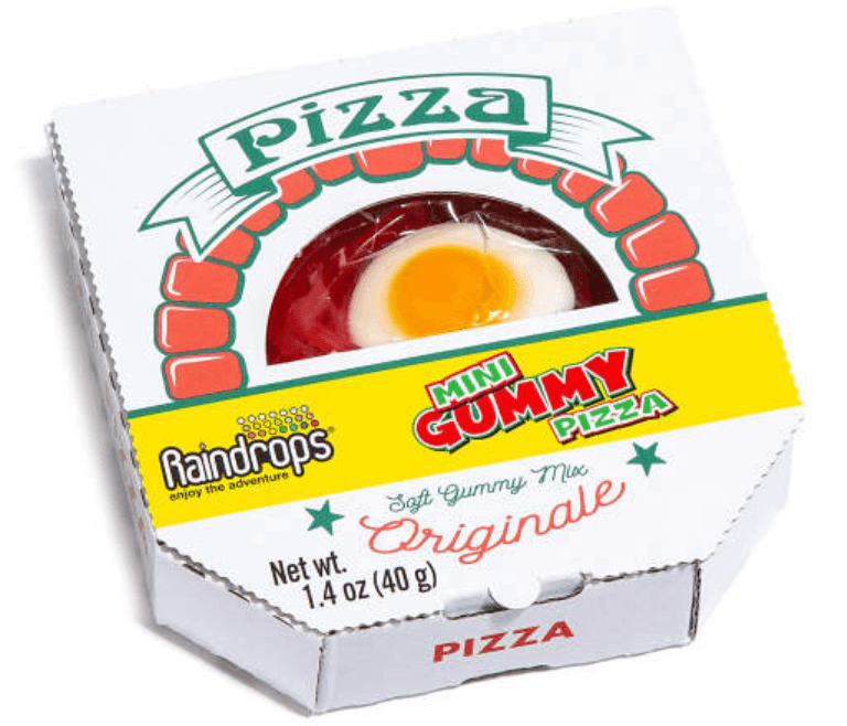 Raindrops Gummy Mini Candy Pizza 1.4oz 12ct