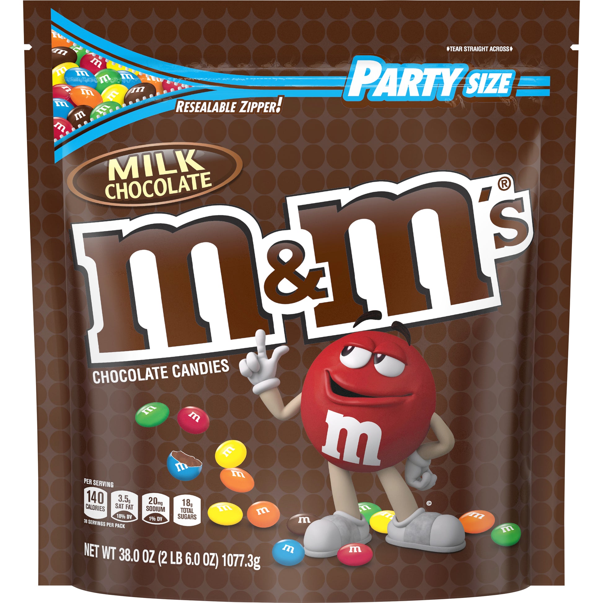 M&M's Plain 38oz Resealable Bag-online-candy-store-5801